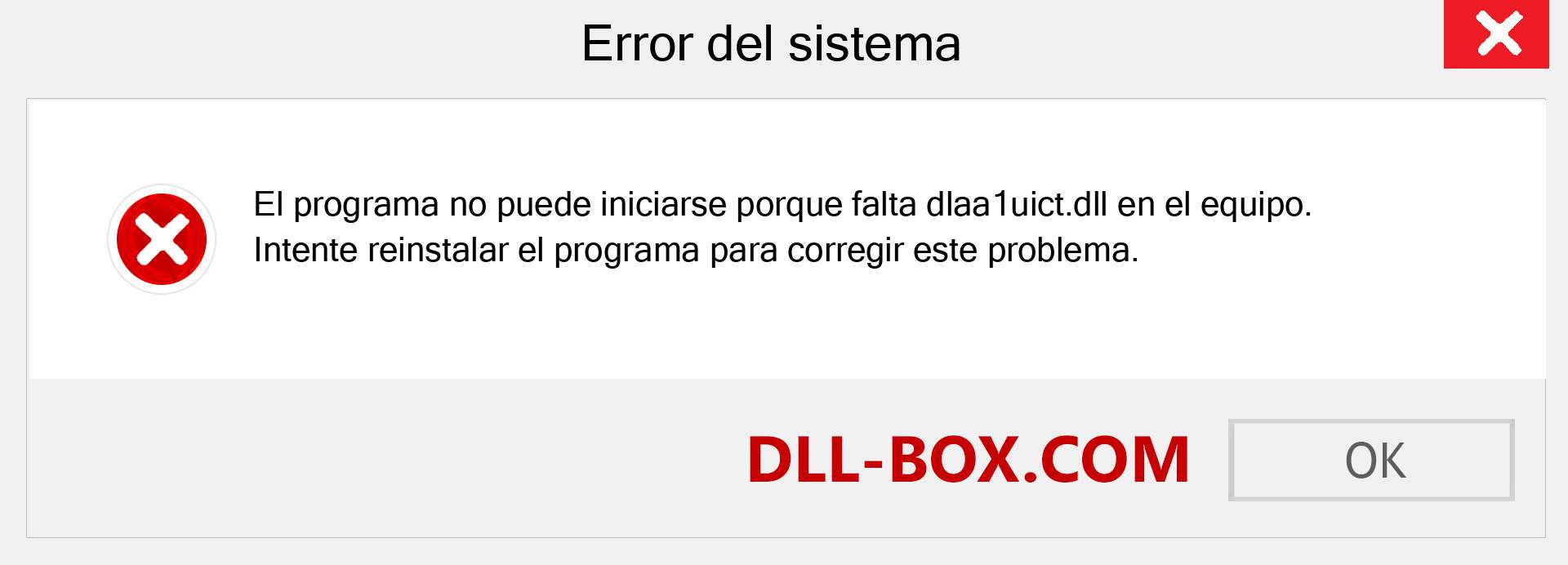 ¿Falta el archivo dlaa1uict.dll ?. Descargar para Windows 7, 8, 10 - Corregir dlaa1uict dll Missing Error en Windows, fotos, imágenes